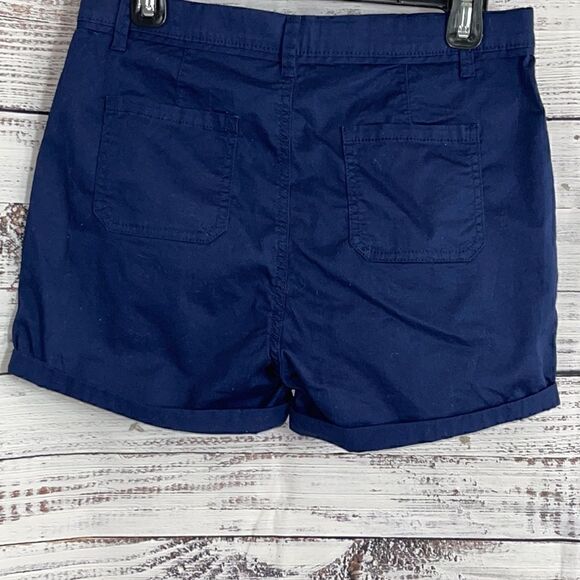 Denim Co. Shorts cargo Girls size 14 uniform Navy Blue Adjustable Length New - Picture 6 of 11